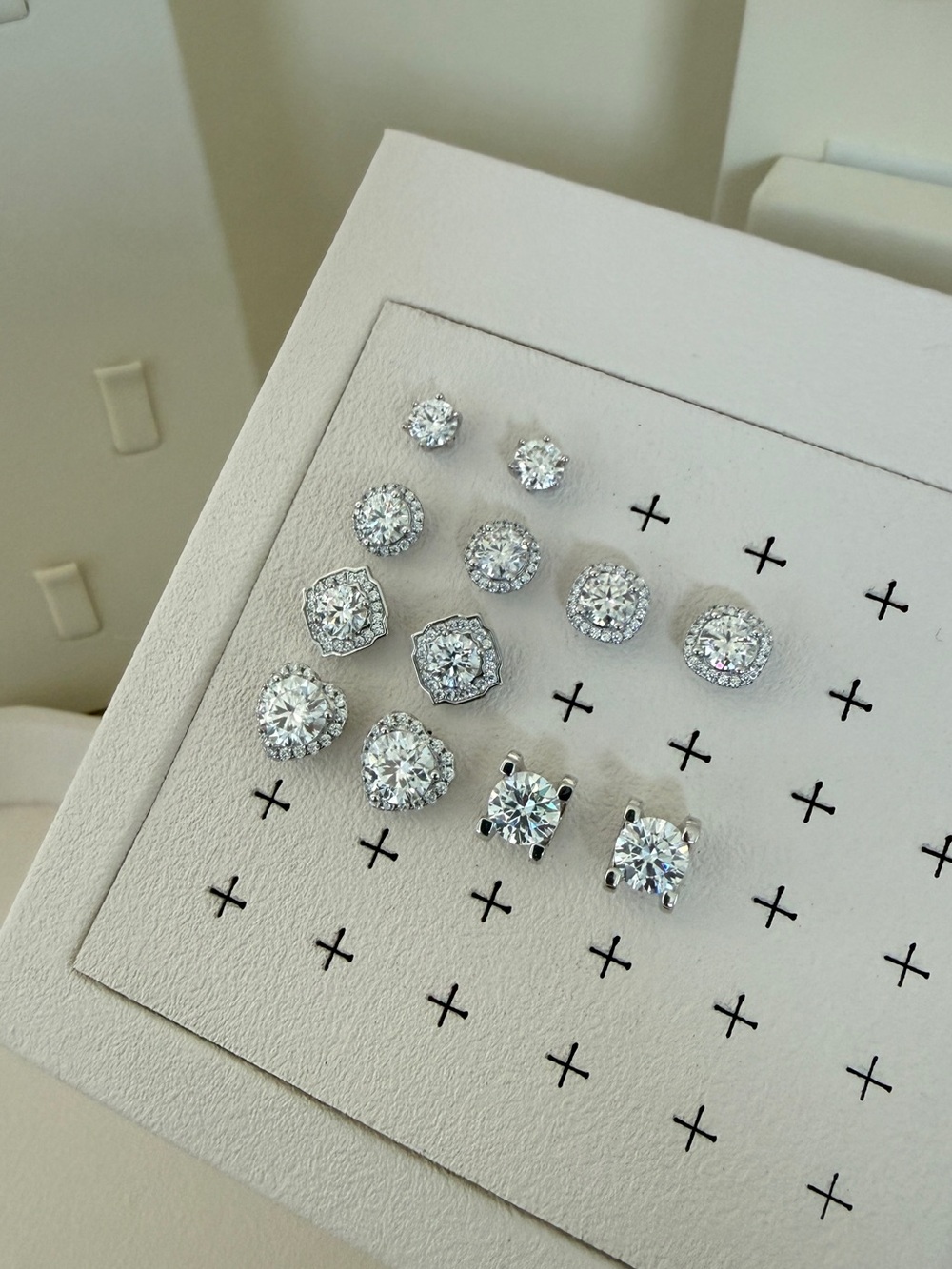S925 Moissanite Four Prongs Diamond Studs - Picture 7 of 7